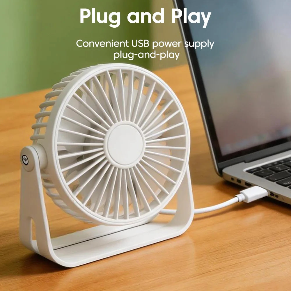Mini Ventilator de Birou Portabil Reîncărcabil, Silențios