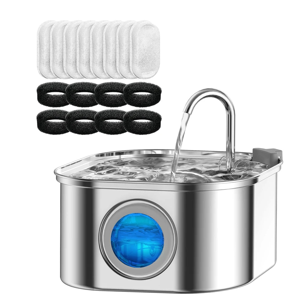 Fântână automată de apă 3.2L cu senzor și filtru - imaginea 2