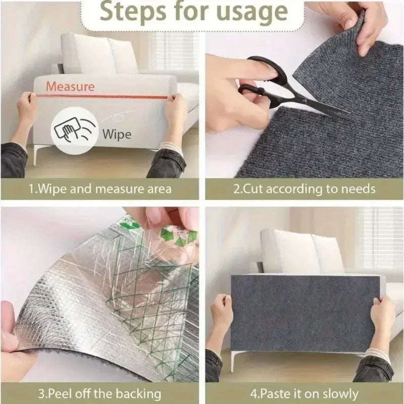 Folie Autoadezivă Anti-Zgâriere pentru Pisici (Protecție Canapea) - imaginea 6