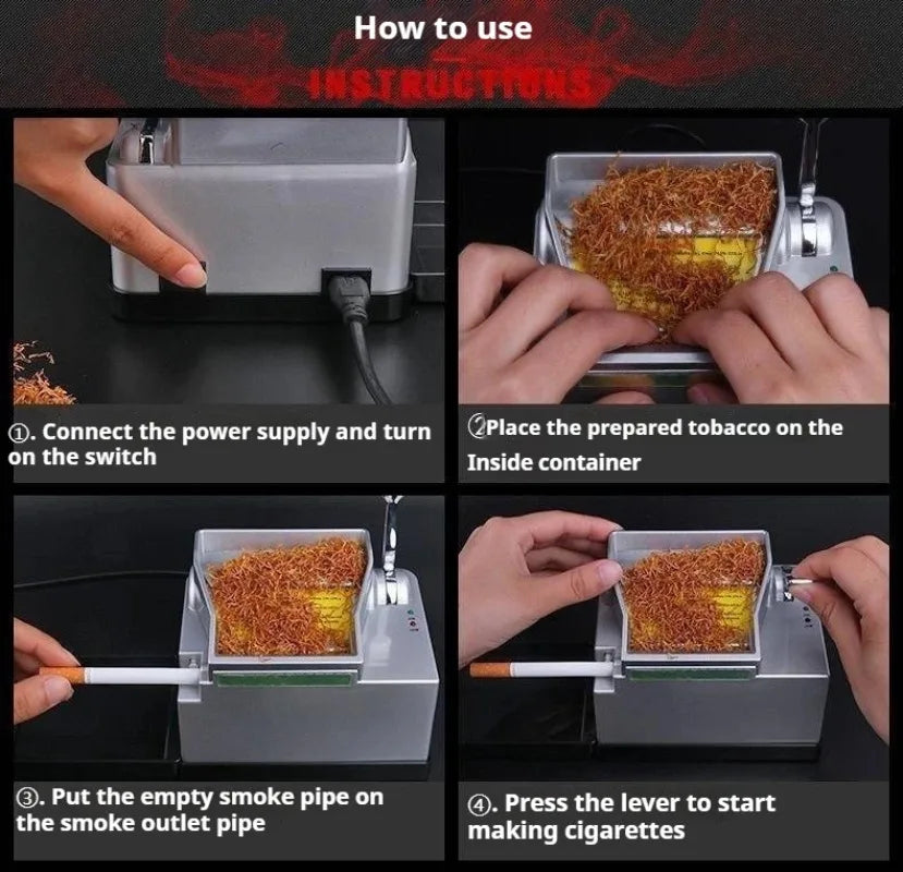 Mașină Electrică de Injectat Țigări 6.5/8mm Automată - imaginea 4