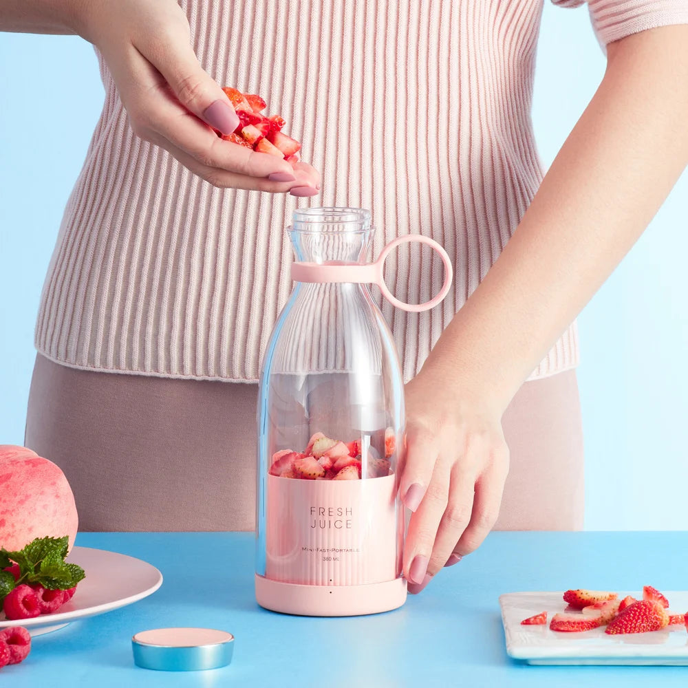 Blender Portabil USB-C 350ml 6 Lame Inox - imaginea 3