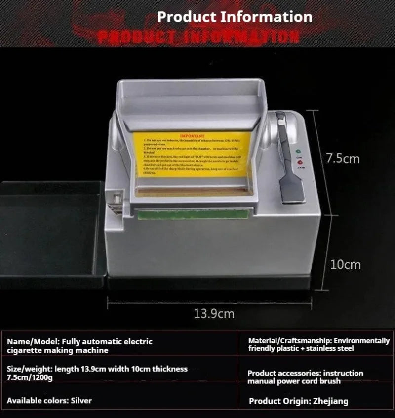Mașină Electrică de Injectat Țigări 6.5/8mm Automată - imaginea 3