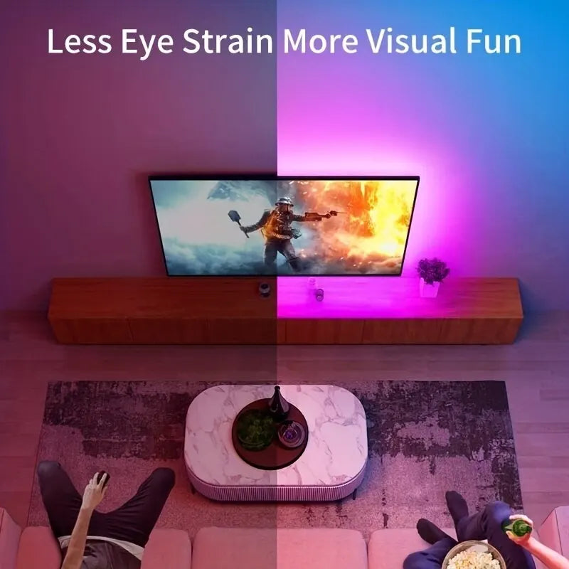 Bandă LED RGB Smart 5M cu aplicație și telecomandă - imaginea 2