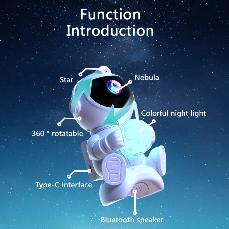 Proiector Galaxie Astronaut LED cu Telecomandă - imaginea 3