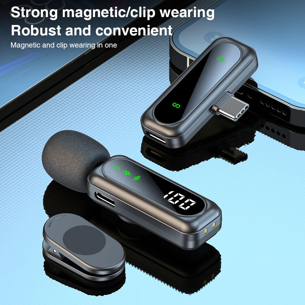Microfon Lavaliera Wireless cu Clips Magnetic