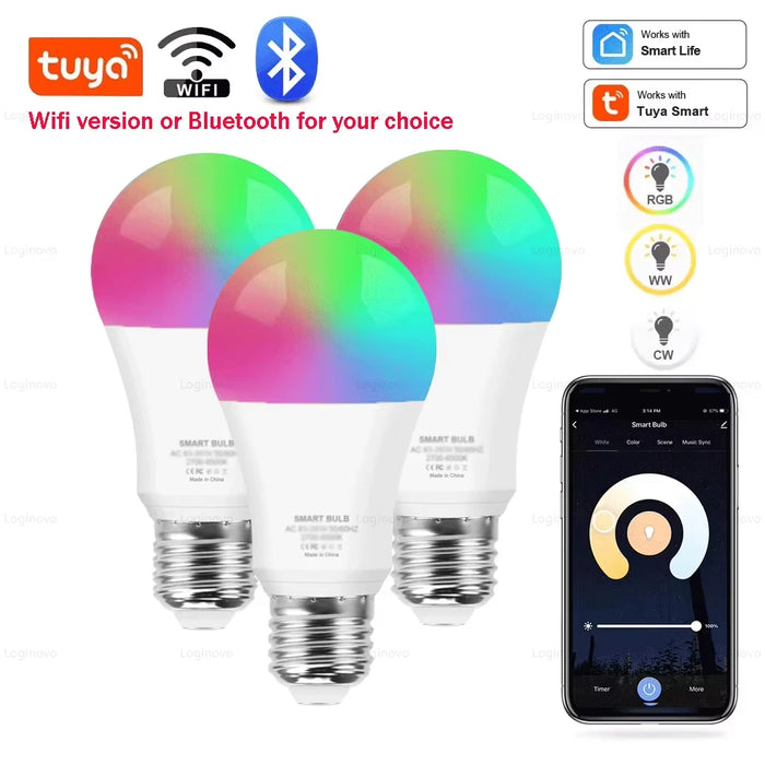 Bec Inteligent WiFi RGB E27, Control din Aplicație și Voce