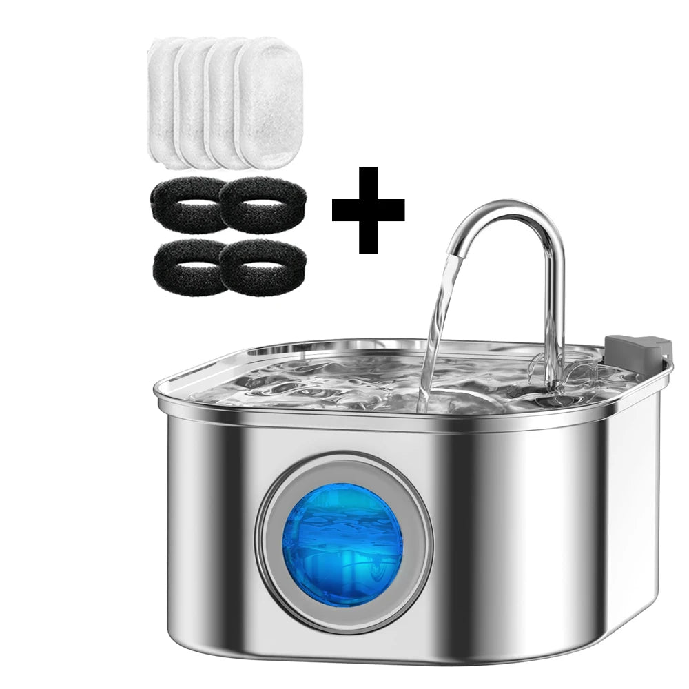 Fântână automată de apă 3.2L cu senzor și filtru - imaginea 4