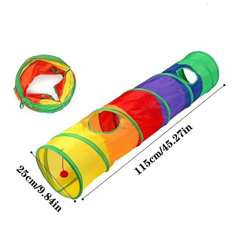 Tunel Pliabil pentru Pisici cu 2 Ieșiri și Foșnet - imaginea 7